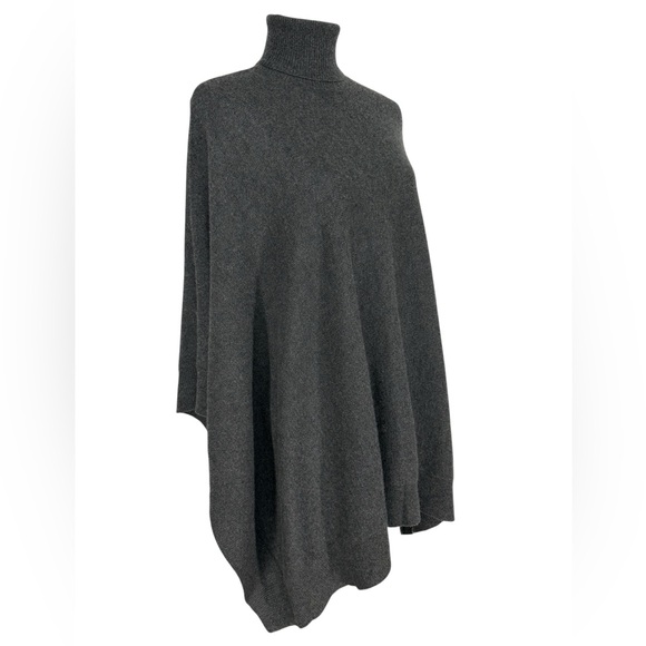 RALPH LAUREN / Charcoal Gray 100% Cashmere Poncho / Size XSS - Picture 6 of 11